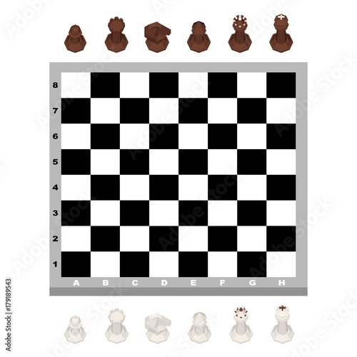 Chess board with figures. I...