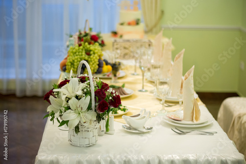 Festive wedding table