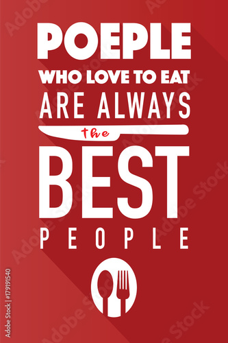 Fotografie, Obraz Food related typographic quote,Wall art cooking print