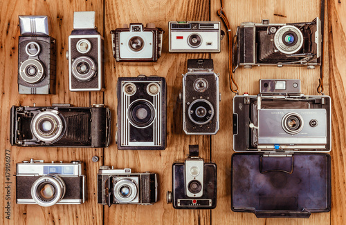 Collection of Vintage and Antique Cameras photo