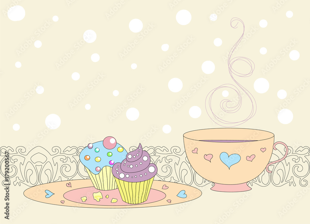Cupcakes and tea Cupcakes and tea