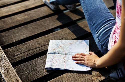 Woman traveller photo