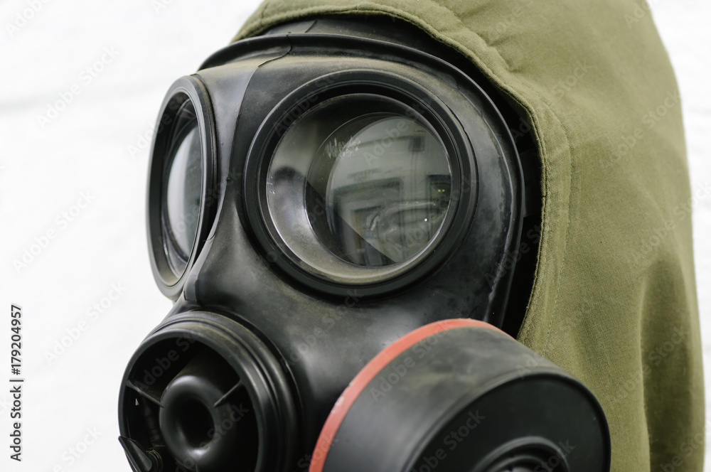 Gasmask and Nuclear, Biological and Chemical (NBC) suit Stock Photo | Adobe  Stock