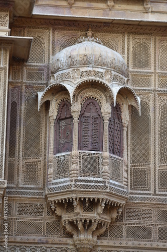 historical monument in patawon ki haweli jaisalmer rajasthan india photo