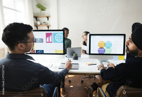 Wallpaper Mural Co-workers working together Torontodigital.ca