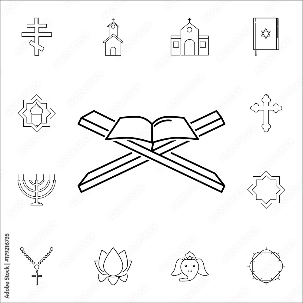muslim holy book icon. Set of religion icons. Web Icons Premium quality ...