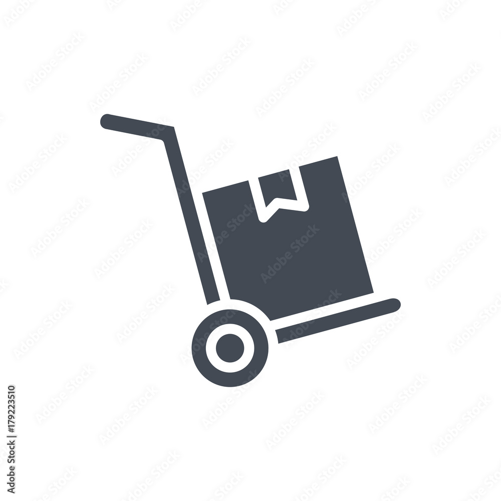 Delivery silhouette icon cart shipping box Delivery silhouette icon cart shipping box