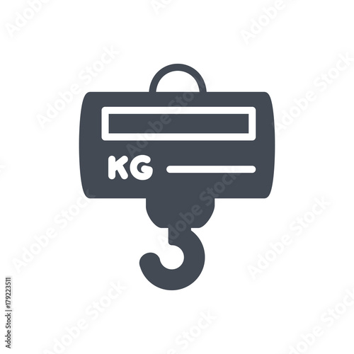 Delivery silhouette icon weight shipping
