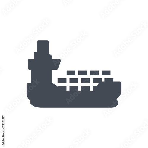 Delivery silhouette icon logisitc ship cargo photo