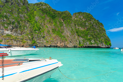 MAYA BAY one of the most beautiful beaches of Phuket province Thailand.