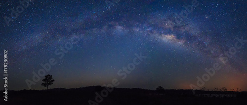 Detail of the milky way, panoramic view UltraWide 21:9 Resolution