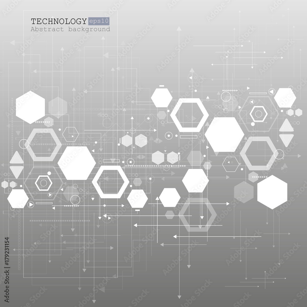 Fototapeta premium Abstract technological background with various technological elements. Structure pattern technology backdrop. Vector