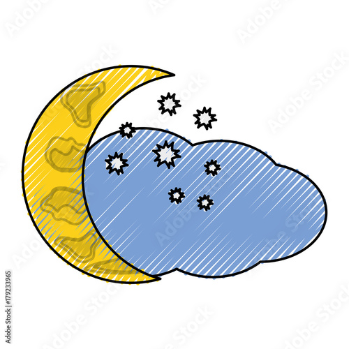 colored  cloudy weather over  white background  vector illustration