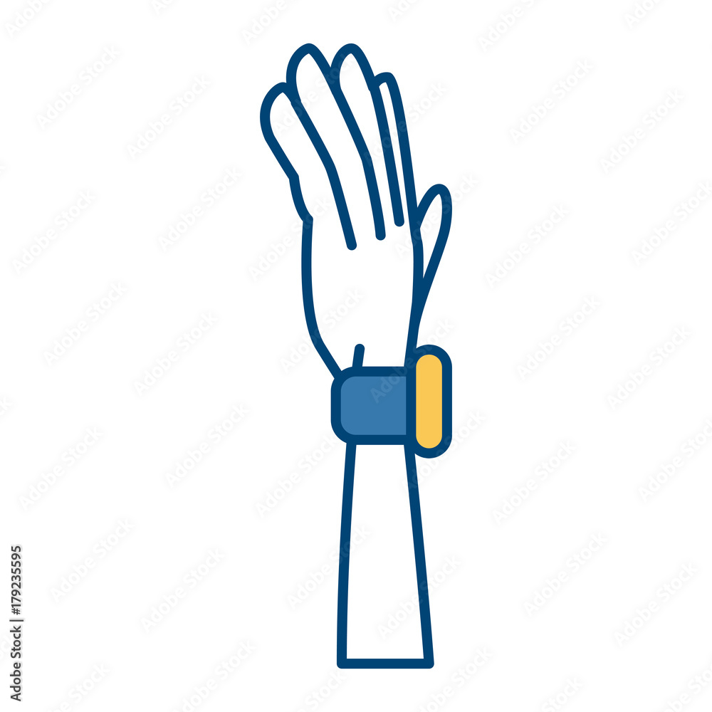 Fototapeta premium Hand with palm open icon vector illustration graphic design