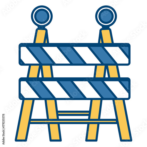 Construction barrier isolated icon vector illustration graphic design
