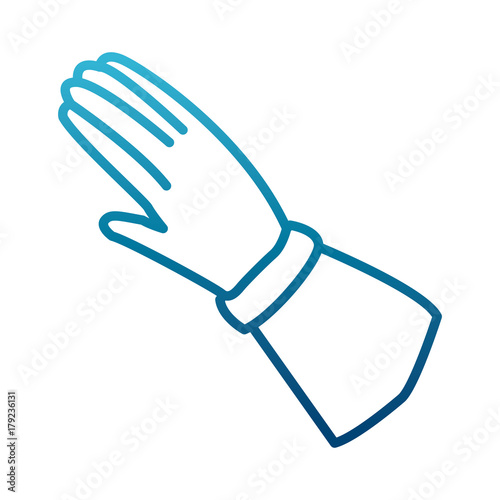Worker glove isolated icon vector illustration graphic design