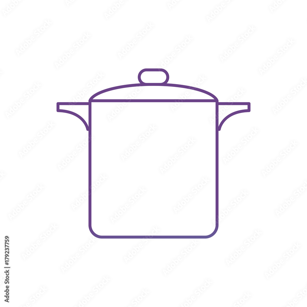 cooking pot icon over white background vector illustration