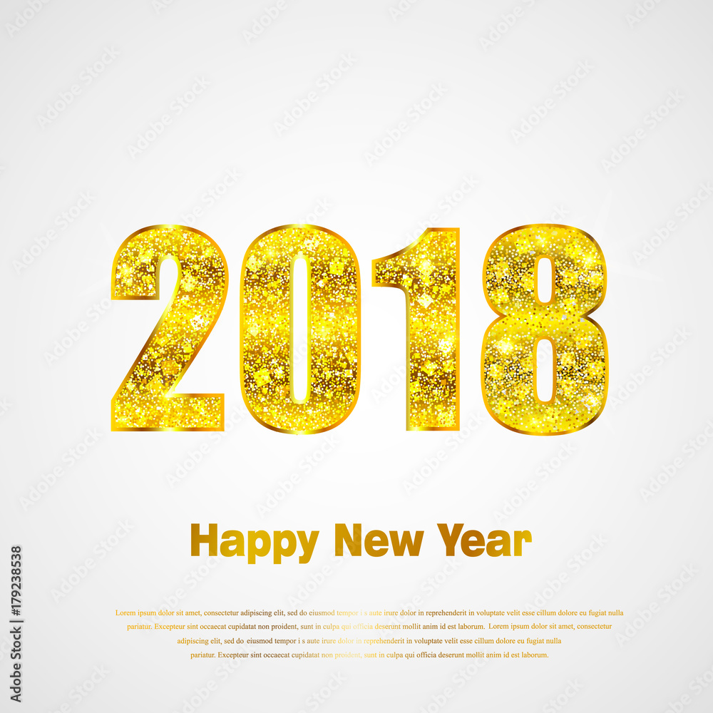Happy New Year 2018. Vector background Happy New Year 2018. Vector background