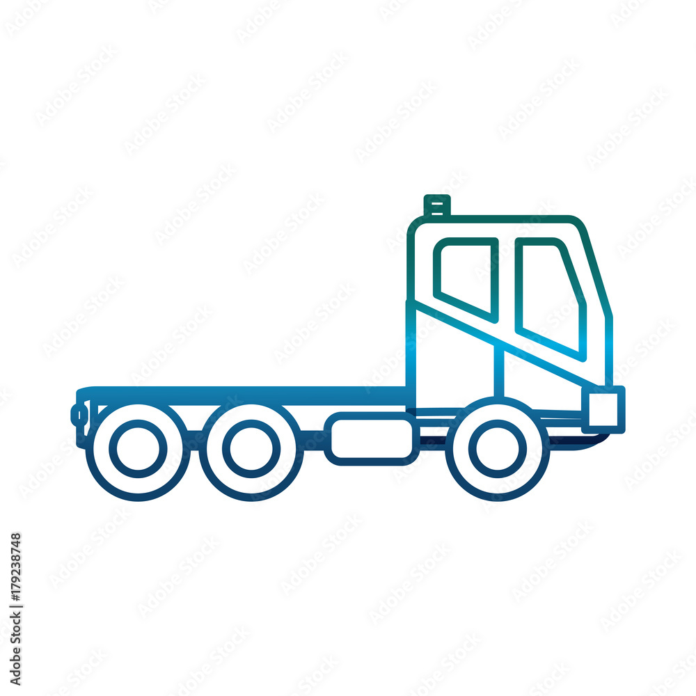 flat bed truck icon over white background vector illustration
