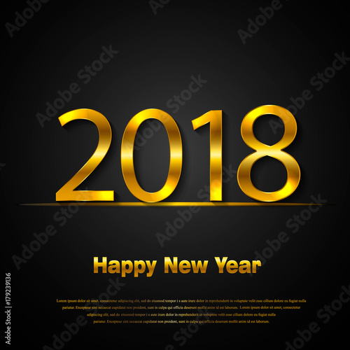 Happy New Year 2018. Vector...