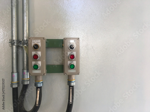  Electrical panel display and light bottom switch in heavy industrial