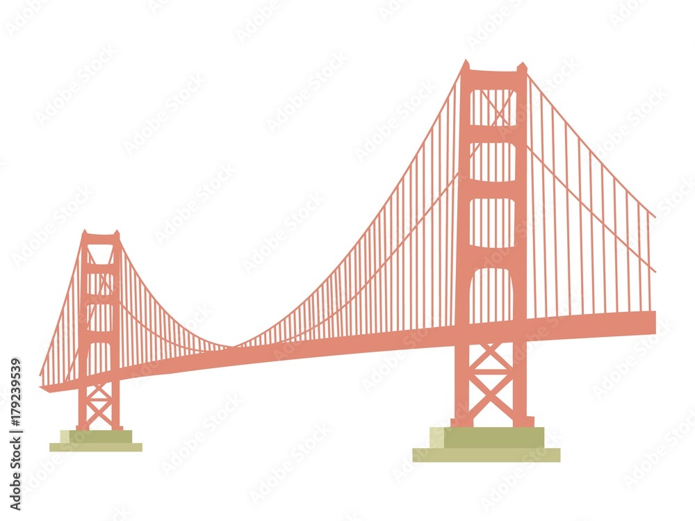 Obraz premium Golden Gate bridge icon