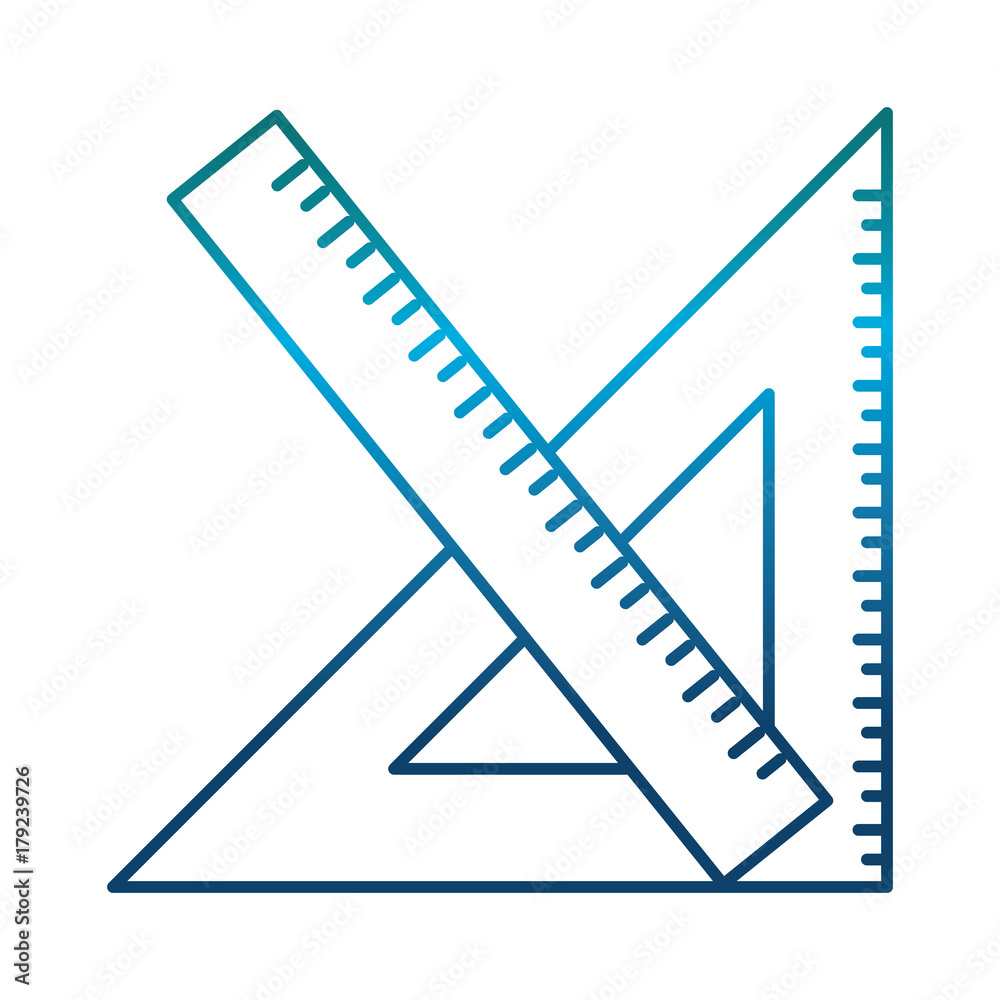 ruler and squad icon over white background vector illustration ruler and squad icon over white background vector illustration