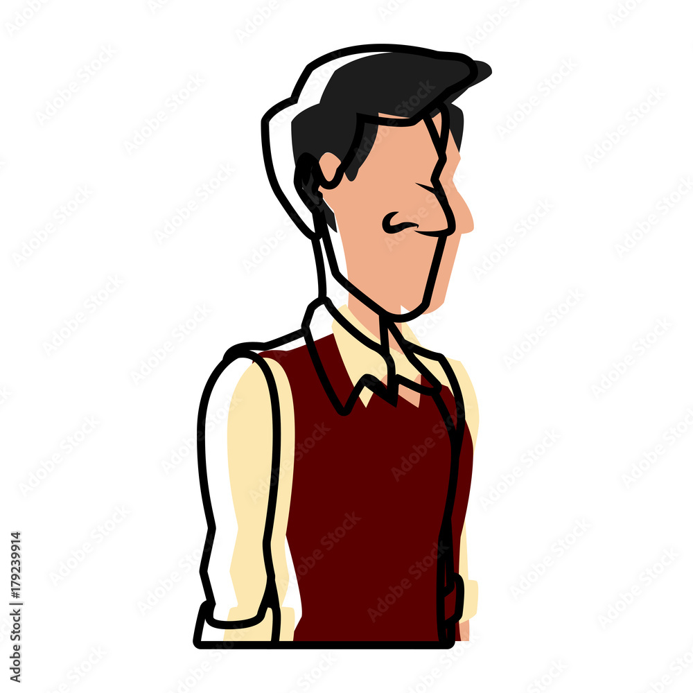 Adult man cartoon icon vector illustration graphic design