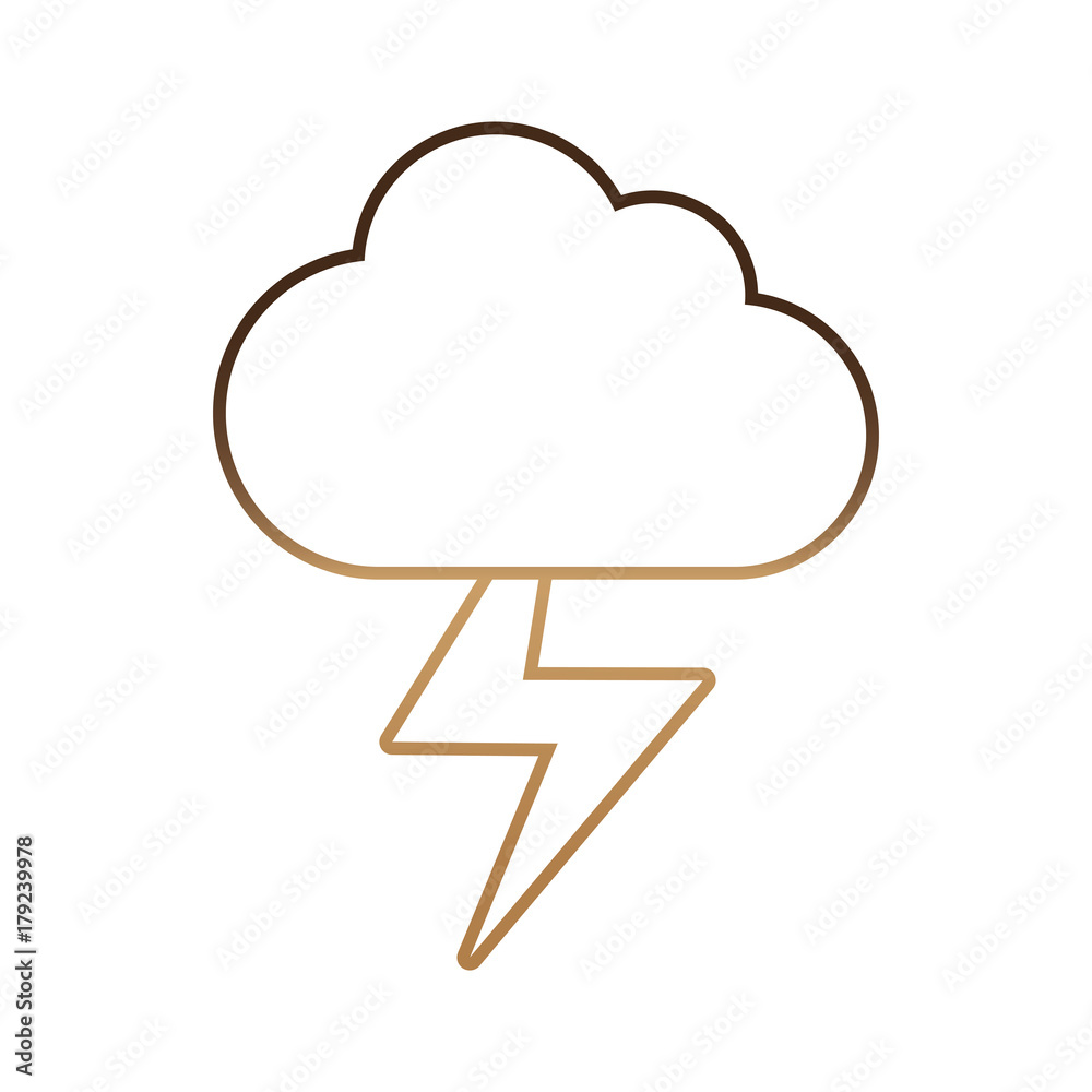cloud and thunder icon over white background vector illustration cloud and thunder icon over white background vector illustration