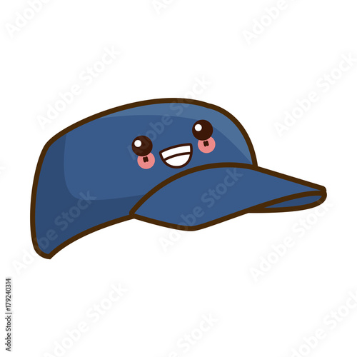 Hat cap isolated kawaii cute cartoon vector illustration graphic design