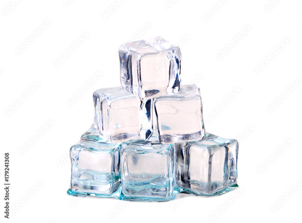 ice cubes isolated on white ice cubes isolated on white