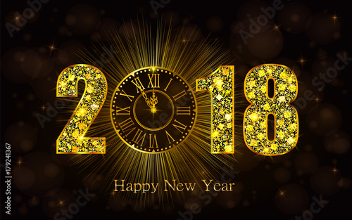 Happy New Year 2017. Vector...