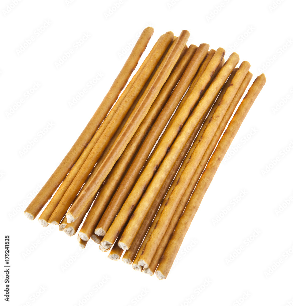 bread sticks isolated on white background close-up bread sticks isolated on white background close-up