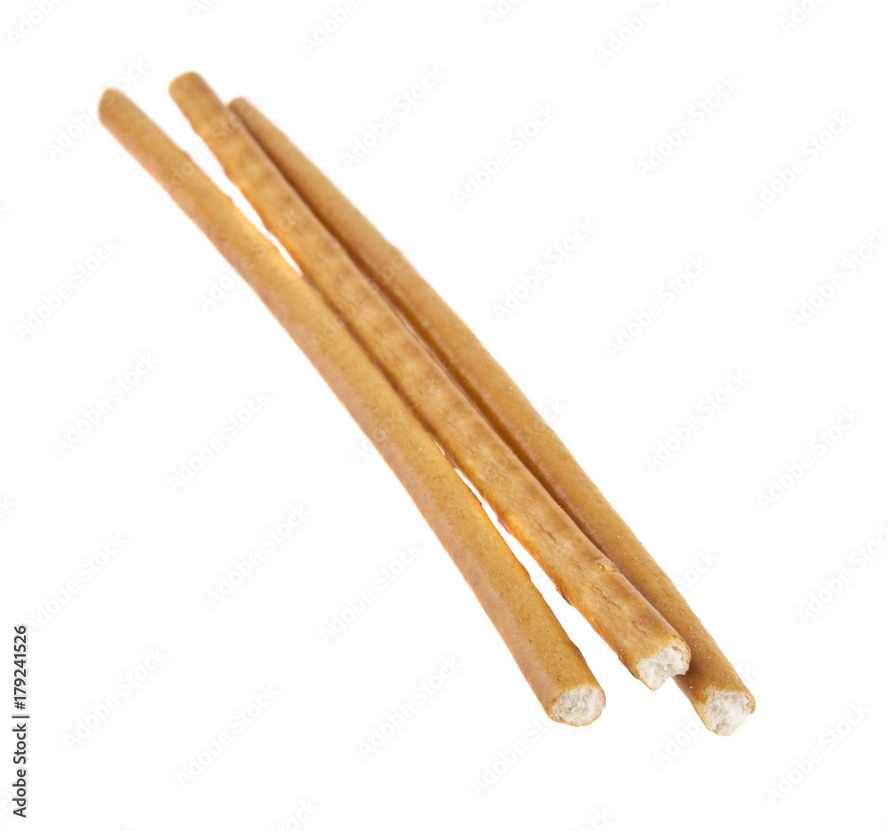 bread sticks isolated on white background close-up bread sticks isolated on white background close-up
