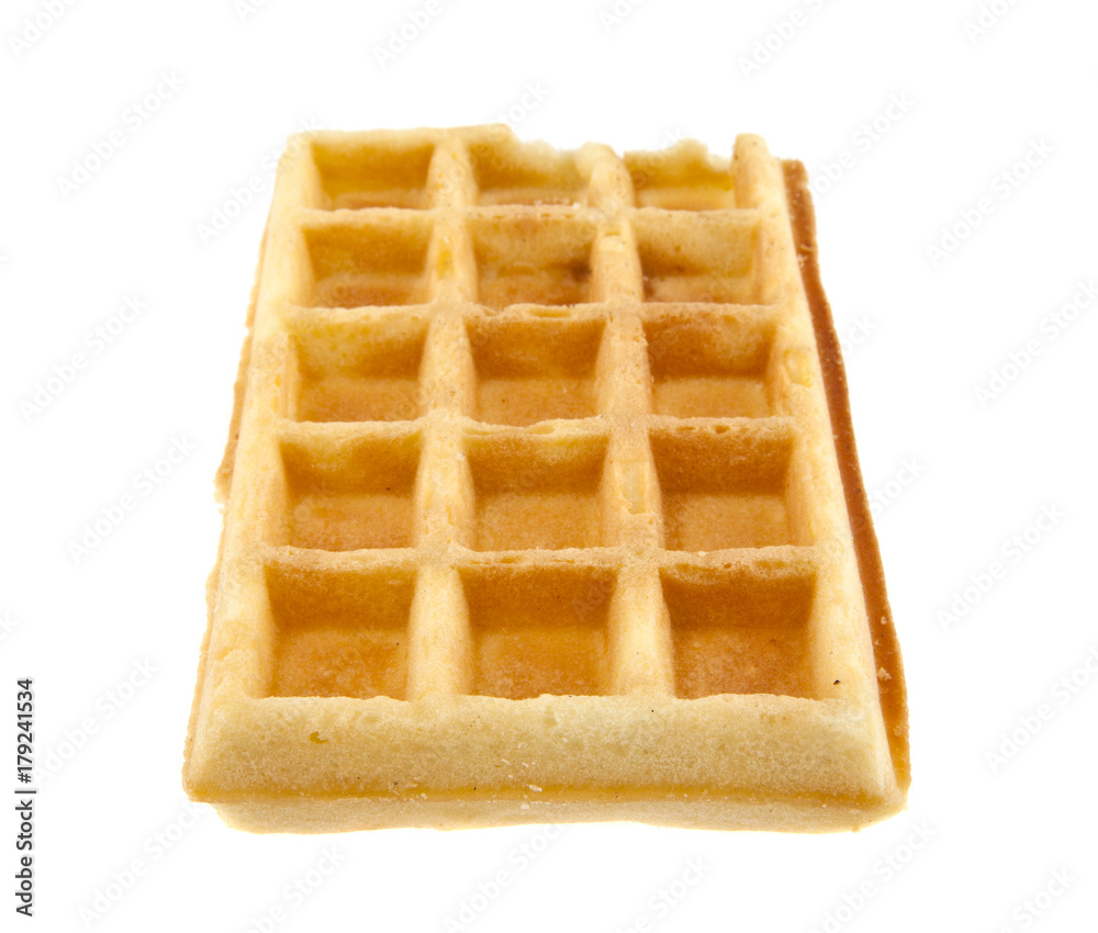 waffles isolated on white background closeup waffles isolated on white background closeup