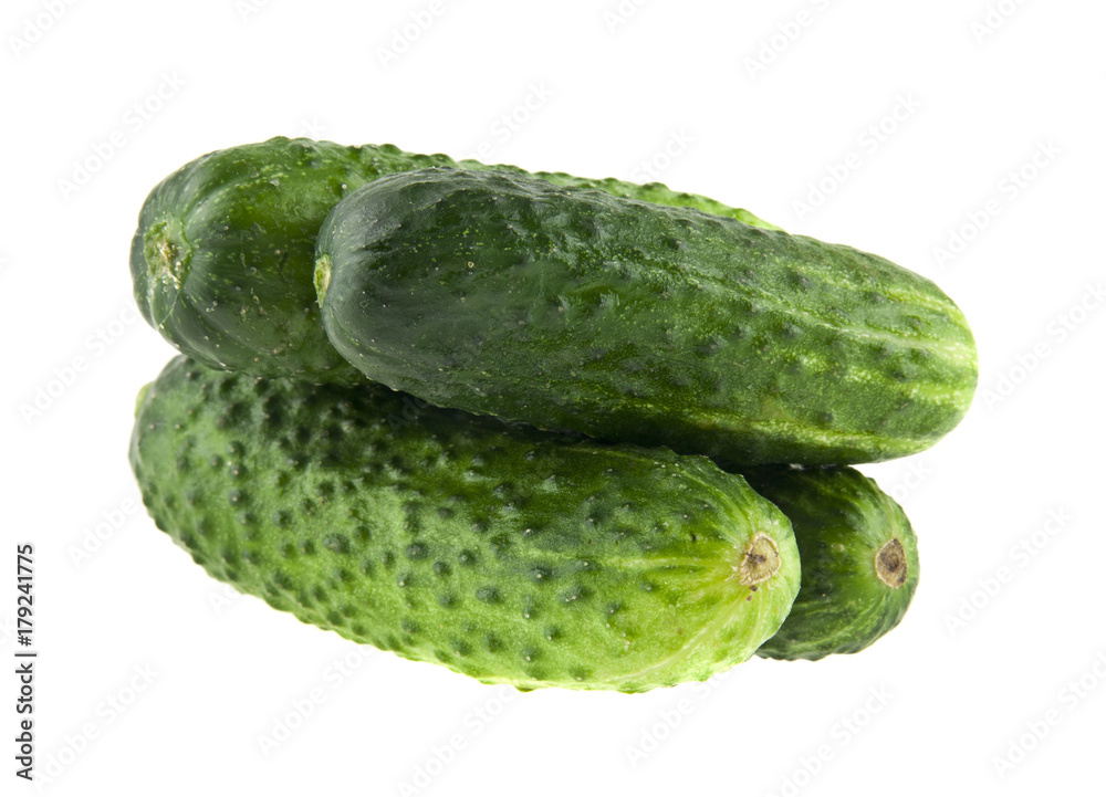 cucumbers isolated on white background closeup cucumbers isolated on white background closeup