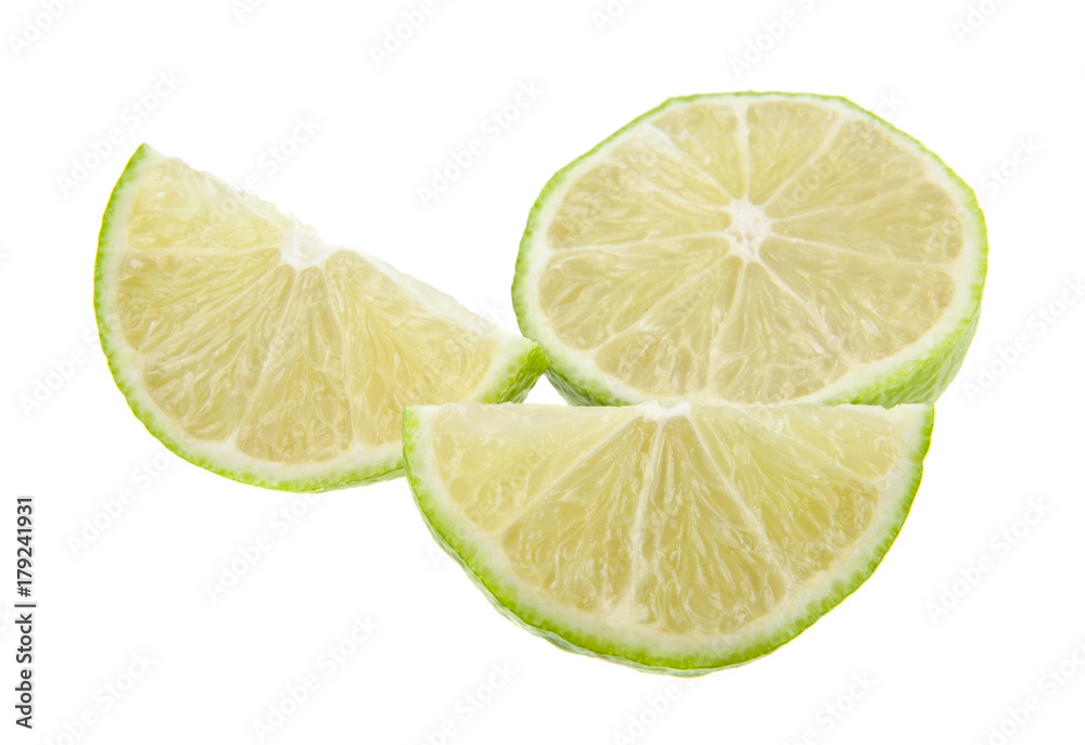 lime isolated on white background closeup lime isolated on white background closeup