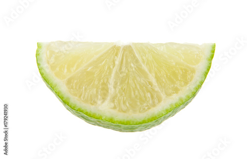 lime isolated on white background closeup