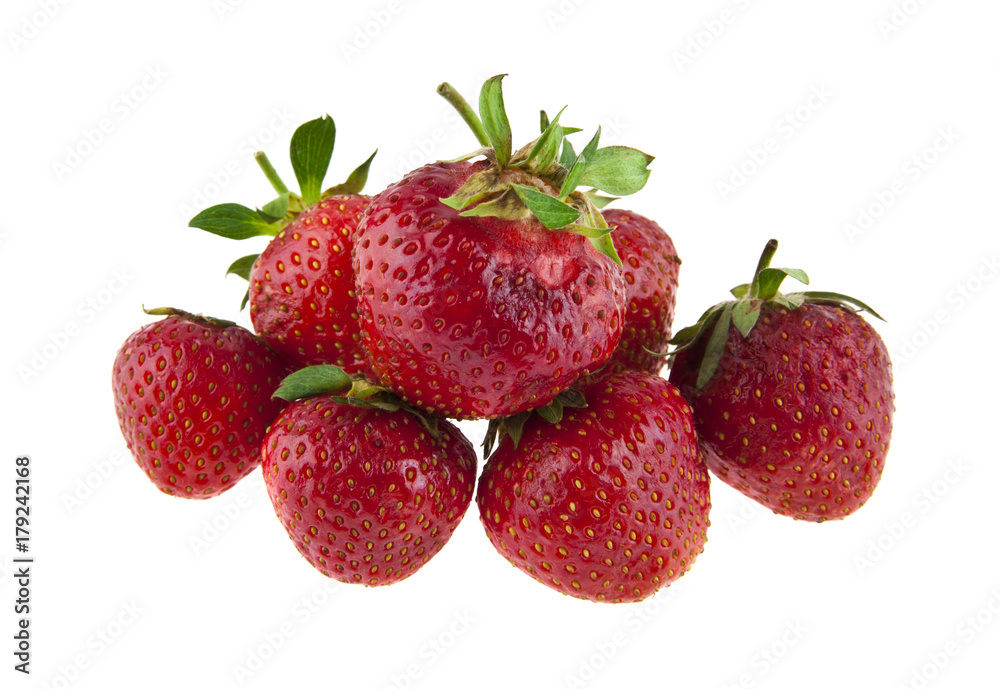 strawberry isolated on white background closeup strawberry isolated on white background closeup