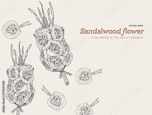 Sandalwood flowers for funeral