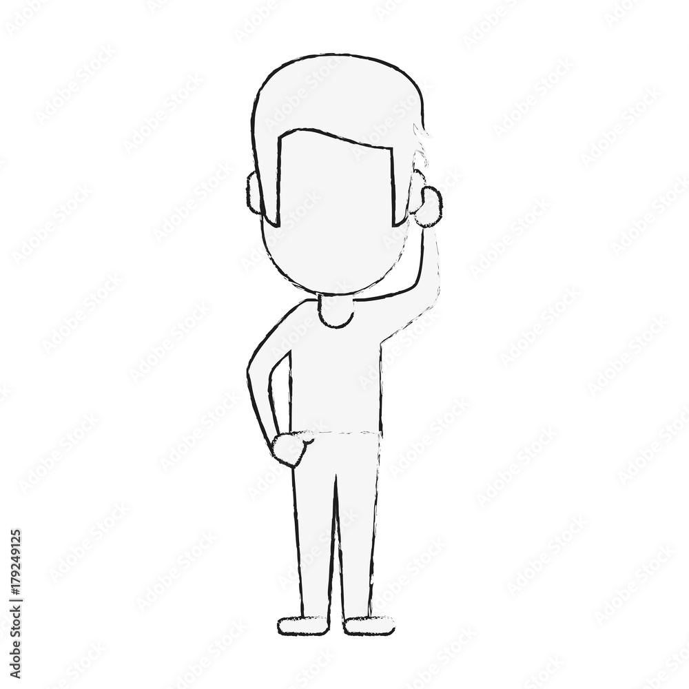 man avatar full body icon image vector illustration design