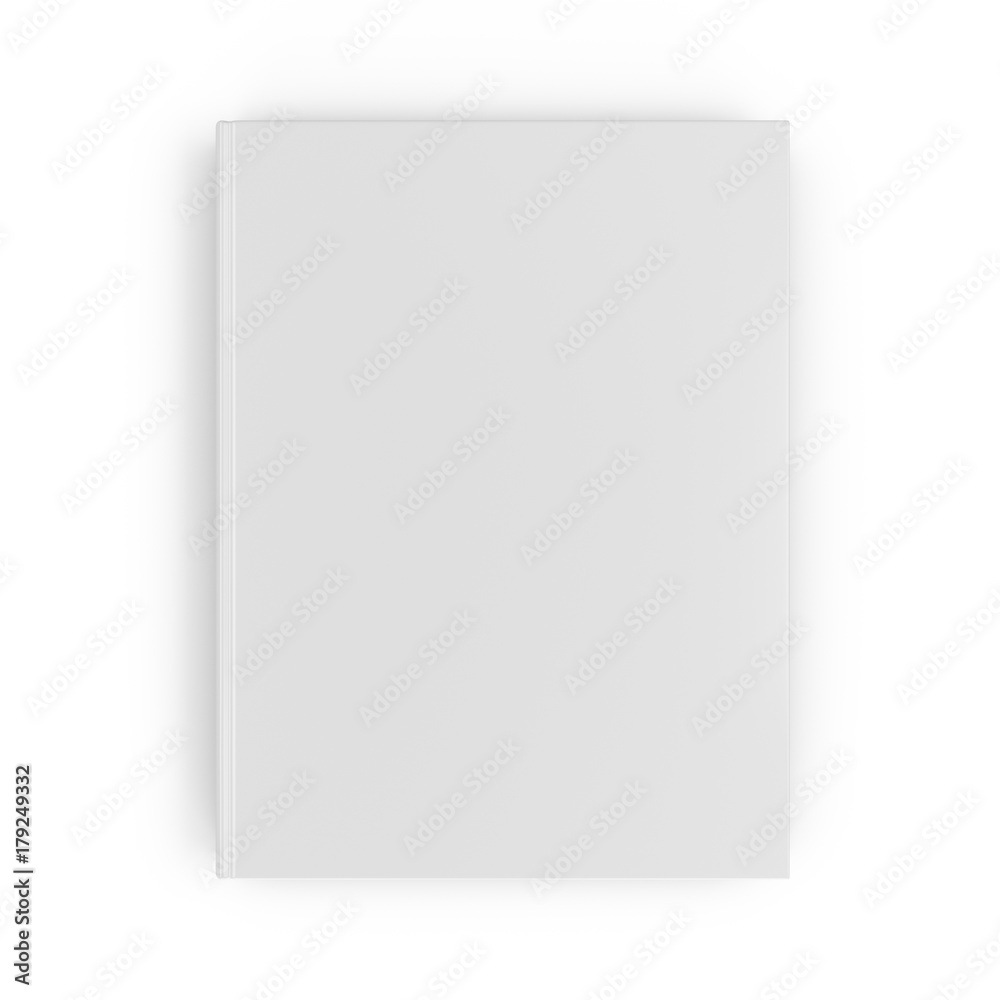 3D rendering blank book on white background 3D rendering blank book on white background
