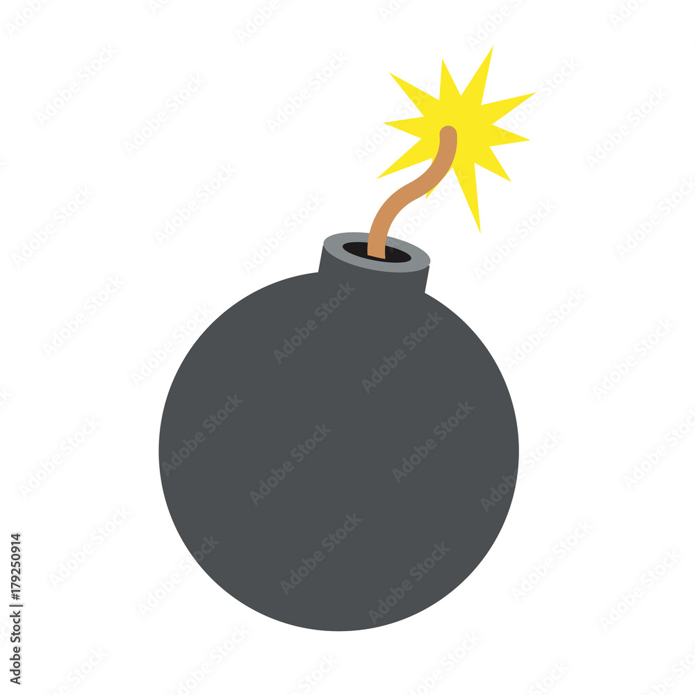 Round bomb explosive icon vector illustration graphic design Round bomb explosive icon vector illustration graphic design