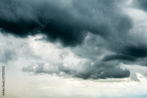 Storm clouds with the rain