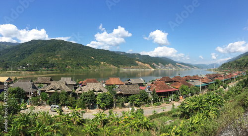 countryside along Nam Rom river near Dien Bien Phu, north Vietnam