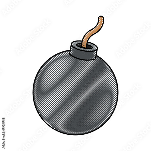 Round bomb explosive icon vector illustration graphic design