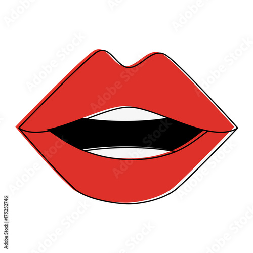 Sexy women lips icon vector illustration graphic design