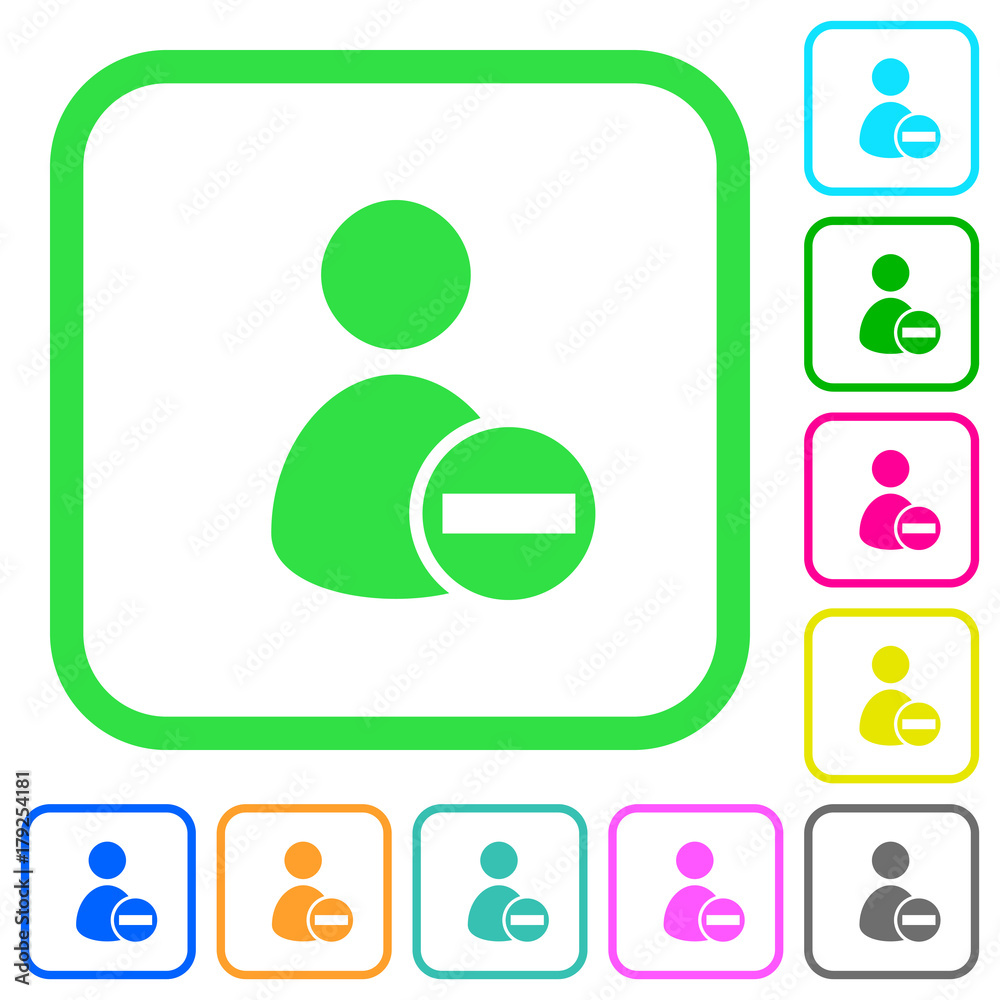 Remove user account vivid colored flat icons icons Remove user account vivid colored flat icons icons