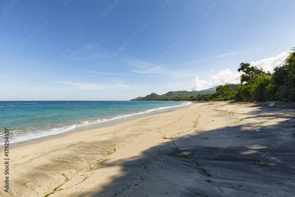 Beautiful deserted beach in Paga on the Island of Flores in Indonesia.