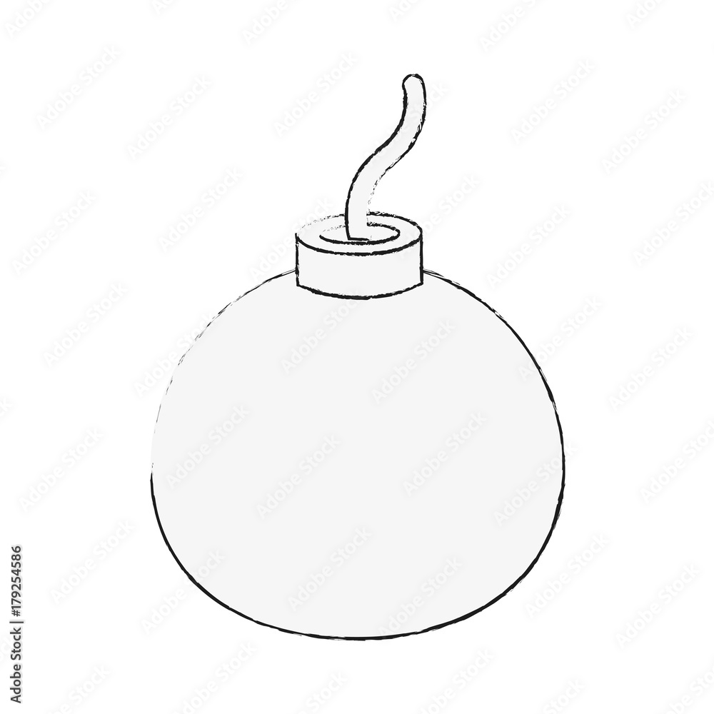 Round bomb explosive icon vector illustration graphic design